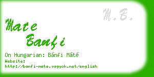 mate banfi business card