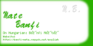 mate banfi business card